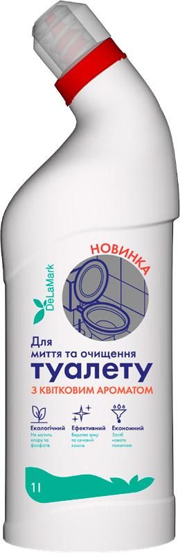 Гель для чищення унітазів DELAMARK, 1000мл